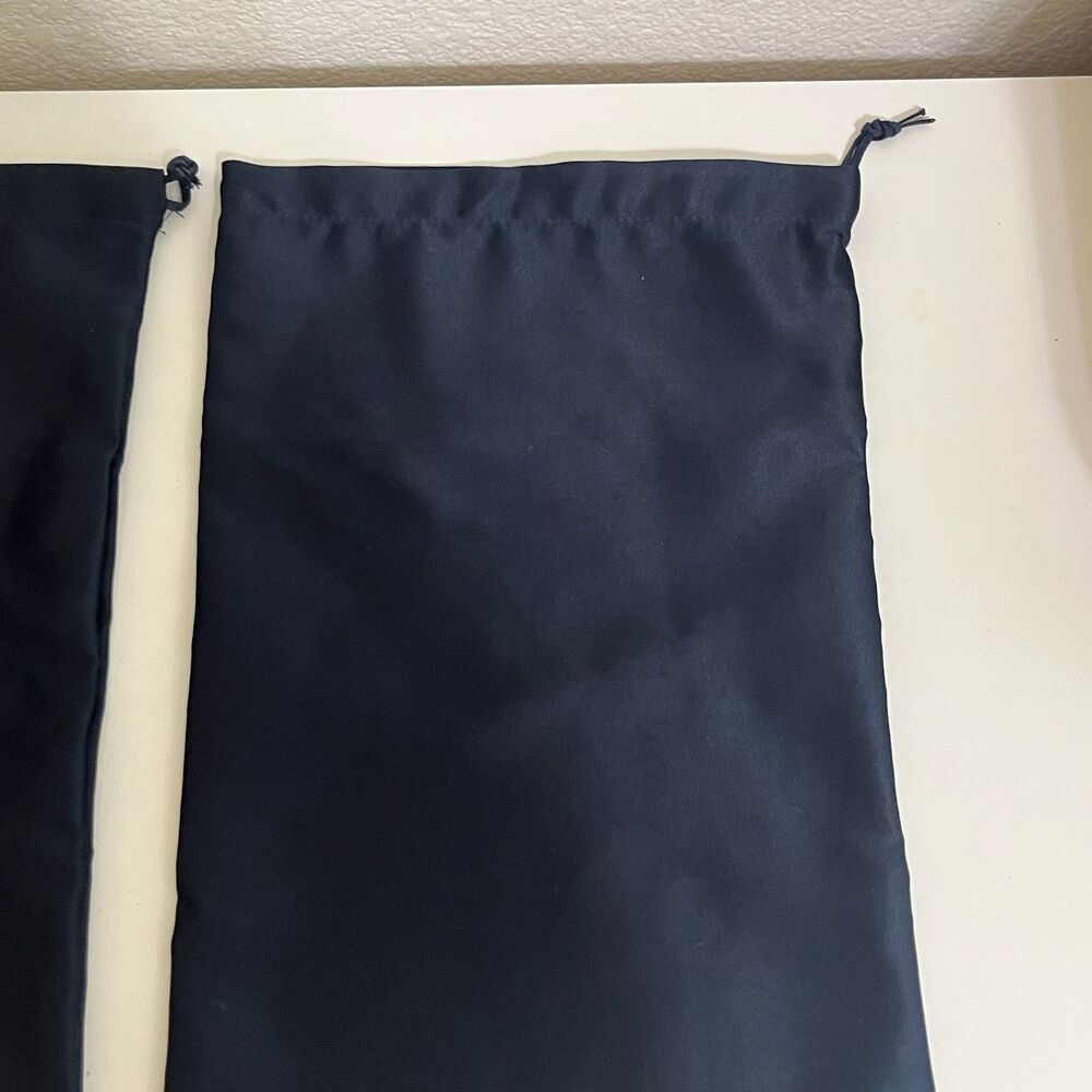 PRADA Navy Blue Satin Shoe Drawstring Dust Bags 8.5" x 13.5" Set of 2 - Picture 7 of 14